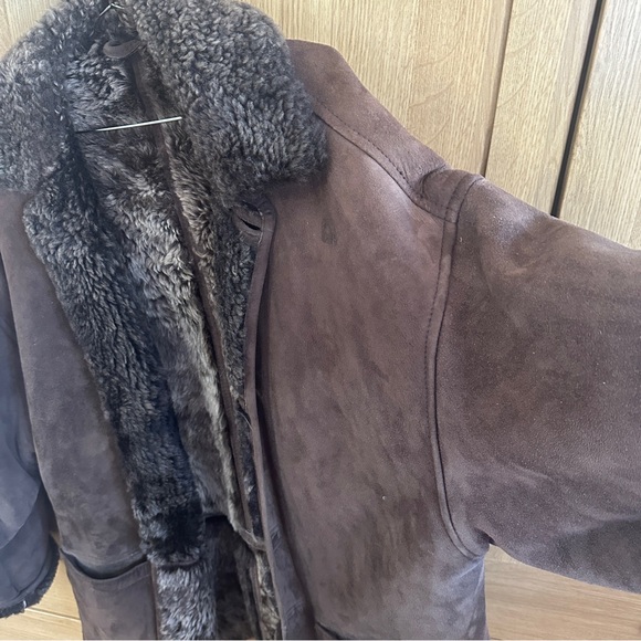 Owen Barry Men’s Brown Shearling Coat Made in Great Britain - Picture 15 of 16